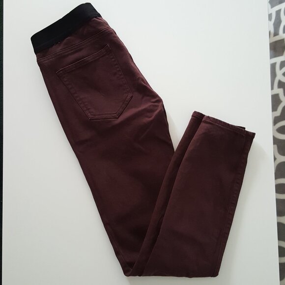 Gap Pull On Burgundy High Rise Jeggings 1969 Resolution - Picture 2 of 8